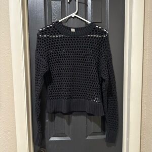 Old Navy Black Open-Knit Women's Sweater